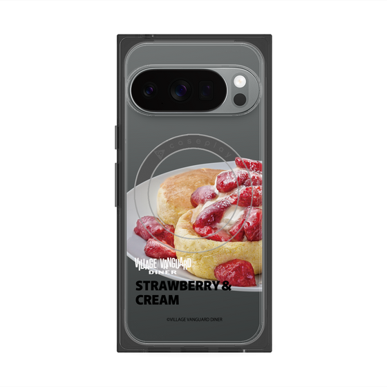プレミアムスクエアケース with Pixelsnap［ ヴィレッジヴァンガードダイナー - ストロベリー＆クリームパンケーキ ］