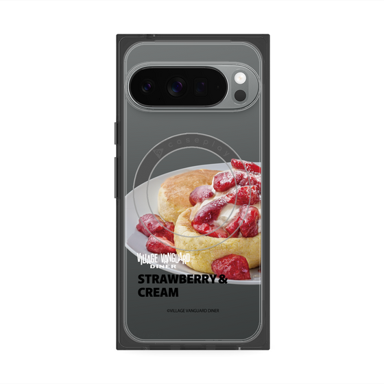 プレミアムスクエアケース with Pixelsnap［ ヴィレッジヴァンガードダイナー - ストロベリー＆クリームパンケーキ ］