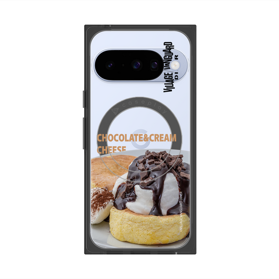 プレミアムスクエアケース with Pixelsnap［ ヴィレッジヴァンガードダイナー - チョコレート&クリームチーズパンケーキ ］