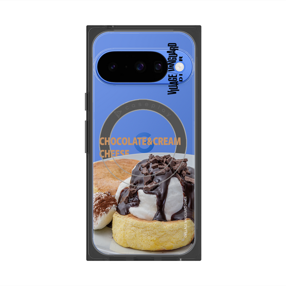 プレミアムスクエアケース with Pixelsnap［ ヴィレッジヴァンガードダイナー - チョコレート&クリームチーズパンケーキ ］