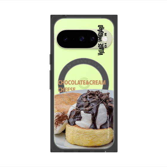 プレミアムスクエアケース with Pixelsnap［ ヴィレッジヴァンガードダイナー - チョコレート&クリームチーズパンケーキ ］