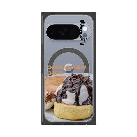 プレミアムスクエアケース with Pixelsnap［ ヴィレッジヴァンガードダイナー - チョコレート&クリームチーズパンケーキ ］