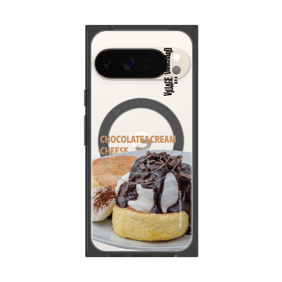 プレミアムスクエアケース with Pixelsnap［ ヴィレッジヴァンガードダイナー - チョコレート&クリームチーズパンケーキ ］