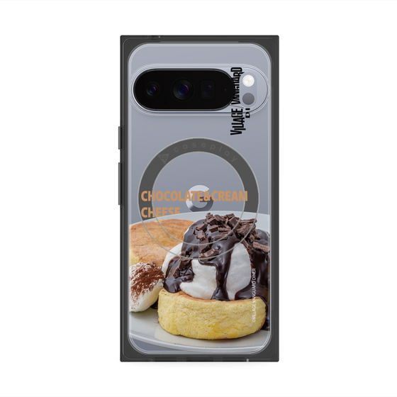 プレミアムスクエアケース with Pixelsnap［ ヴィレッジヴァンガードダイナー - チョコレート&クリームチーズパンケーキ ］