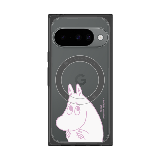 プレミアムスクエアケース with Pixelsnap［ MOOMIN - Fearful face ］