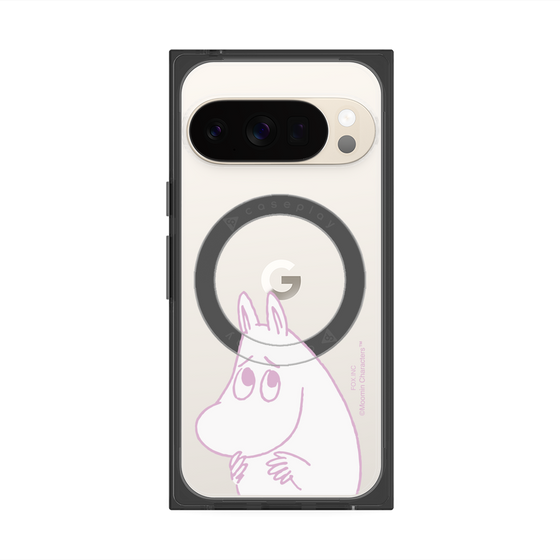 プレミアムスクエアケース with Pixelsnap［ MOOMIN - Fearful face ］