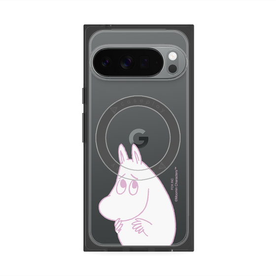 プレミアムスクエアケース with Pixelsnap［ MOOMIN - Fearful face ］