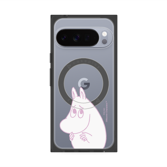 プレミアムスクエアケース with Pixelsnap［ MOOMIN - Fearful face ］