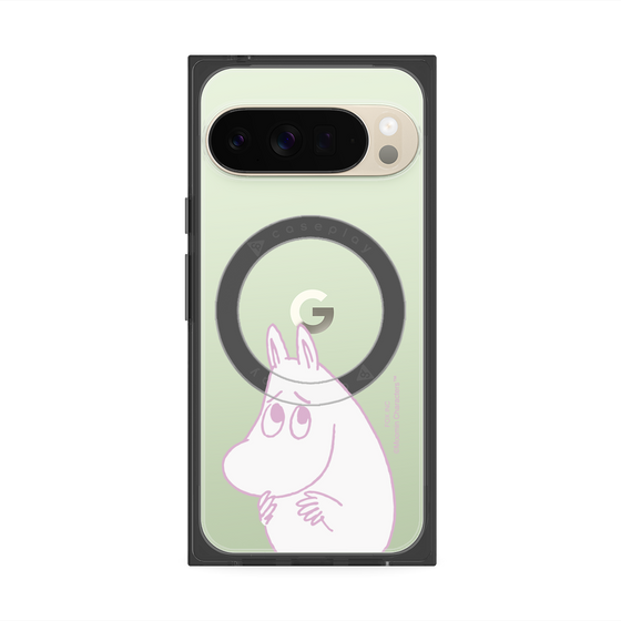 プレミアムスクエアケース with Pixelsnap［ MOOMIN - Fearful face ］