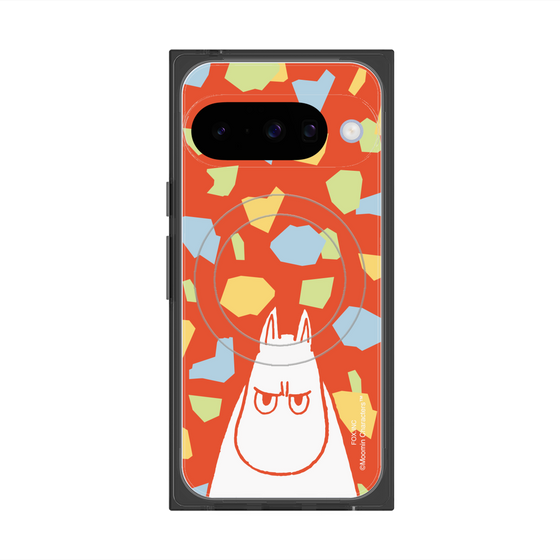 プレミアムスクエアケース with Pixelsnap［ MOOMIN - Angry face - color ］