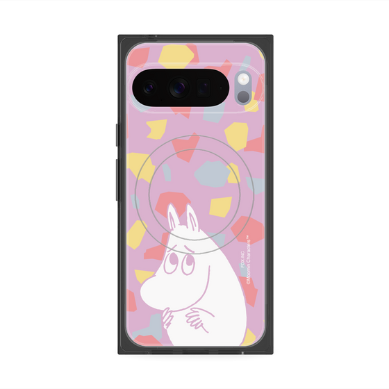 プレミアムスクエアケース with Pixelsnap［ MOOMIN - Fearful face - color ］
