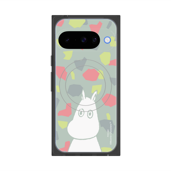 プレミアムスクエアケース with Pixelsnap［ MOOMIN - Troubled face - color ］