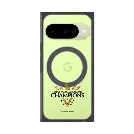 プレミアムスクエアケース with Pixelsnap［ 福岡ソフトバンクホークス - PERSOL PACIFIC LEAGUE 2025 CHAMOIONS ロゴ - クリア ］