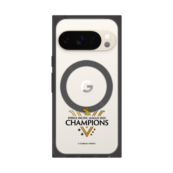 プレミアムスクエアケース with Pixelsnap［ 福岡ソフトバンクホークス - PERSOL PACIFIC LEAGUE 2025 CHAMOIONS ロゴ - クリア ］