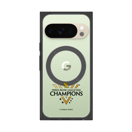 プレミアムスクエアケース with Pixelsnap［ 福岡ソフトバンクホークス - PERSOL PACIFIC LEAGUE 2025 CHAMOIONS ロゴ - クリア ］
