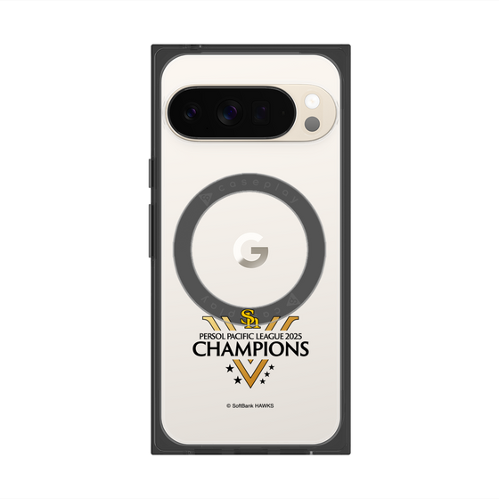 プレミアムスクエアケース with Pixelsnap［ 福岡ソフトバンクホークス - PERSOL PACIFIC LEAGUE 2025 CHAMOIONS ロゴ - クリア ］