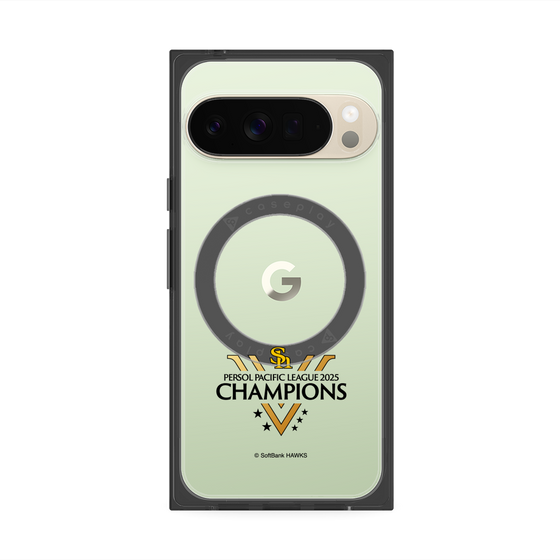 プレミアムスクエアケース with Pixelsnap［ 福岡ソフトバンクホークス - PERSOL PACIFIC LEAGUE 2025 CHAMOIONS ロゴ - クリア ］