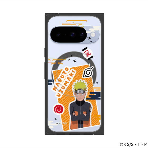 プレミアムスクエアケース with Pixelsnap［ NARUTO-ナルト- 疾風伝 - ステッカー - うずまきナルト ］