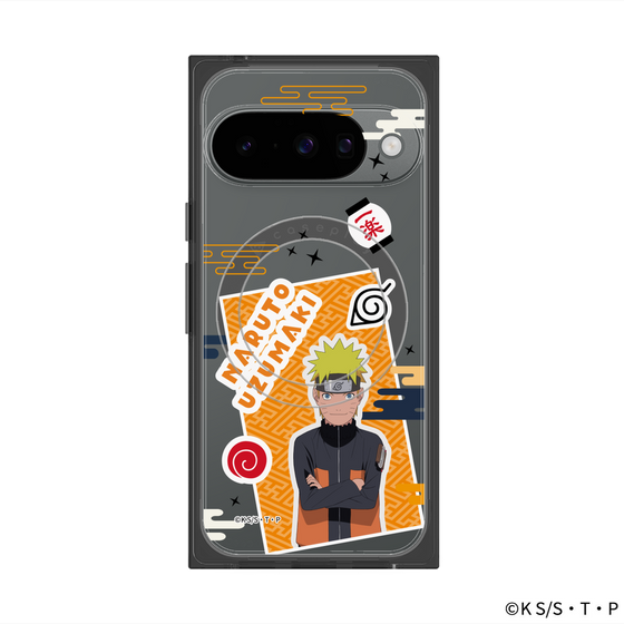 プレミアムスクエアケース with Pixelsnap［ NARUTO -ナルト- 疾風伝 - ステッカー - うずまきナルト ］