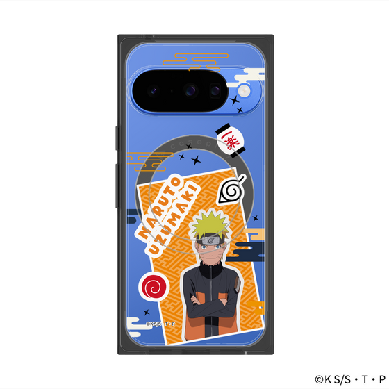 プレミアムスクエアケース with Pixelsnap［ NARUTO -ナルト- 疾風伝 - ステッカー - うずまきナルト ］