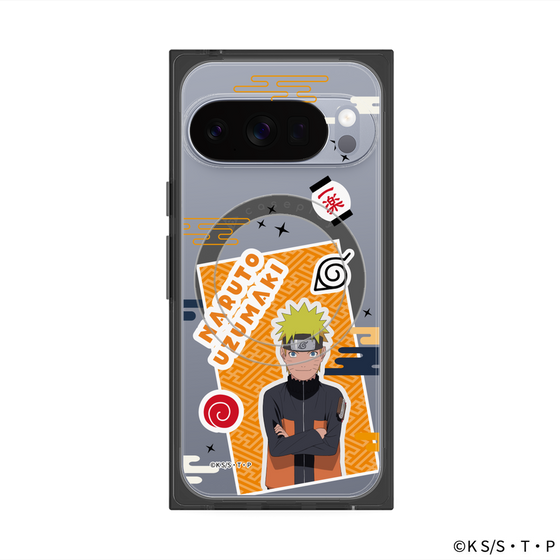 プレミアムスクエアケース with Pixelsnap［ NARUTO -ナルト- 疾風伝 - ステッカー - うずまきナルト ］