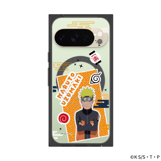 プレミアムスクエアケース with Pixelsnap［ NARUTO -ナルト- 疾風伝 - ステッカー - うずまきナルト ］