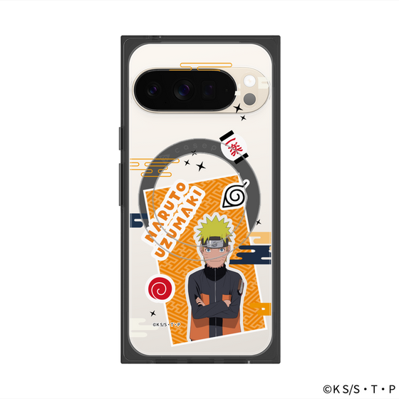 プレミアムスクエアケース with Pixelsnap［ NARUTO-ナルト- 疾風伝 - ステッカー - うずまきナルト ］