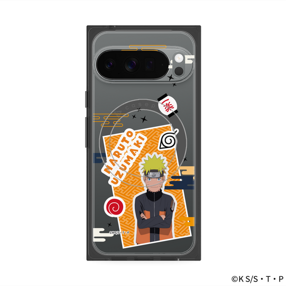 プレミアムスクエアケース with Pixelsnap［ NARUTO -ナルト- 疾風伝 - ステッカー - うずまきナルト ］
