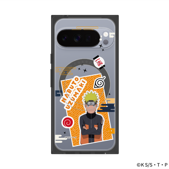 プレミアムスクエアケース with Pixelsnap［ NARUTO -ナルト- 疾風伝 - ステッカー - うずまきナルト ］