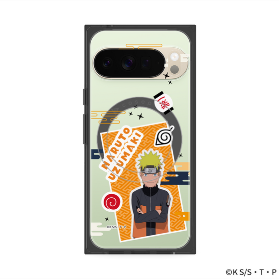 プレミアムスクエアケース with Pixelsnap［ NARUTO -ナルト- 疾風伝 - ステッカー - うずまきナルト ］