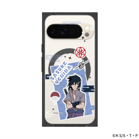 プレミアムスクエアケース with Pixelsnap［ NARUTO-ナルト- 疾風伝 - ステッカー - うちはサスケ ］