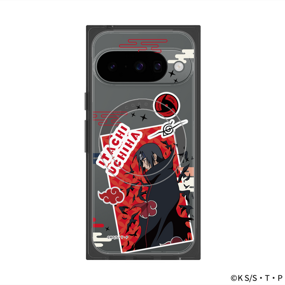 プレミアムスクエアケース with Pixelsnap［ NARUTO -ナルト- 疾風伝 - ステッカー - うちはイタチ ］