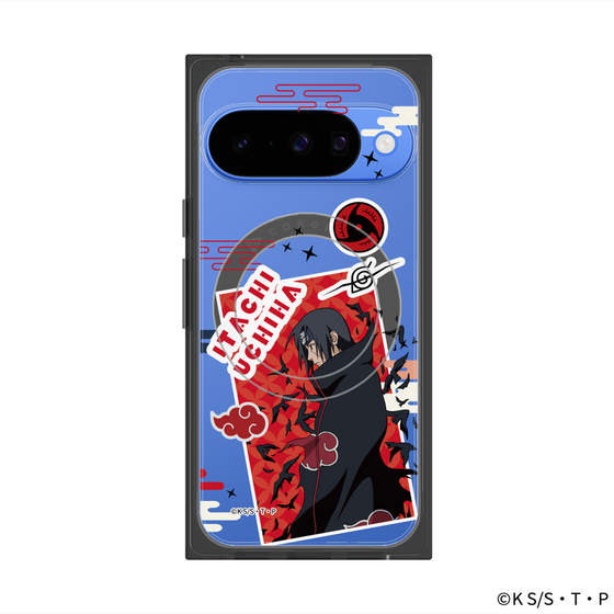 プレミアムスクエアケース with Pixelsnap［ NARUTO -ナルト- 疾風伝 - ステッカー - うちはイタチ ］