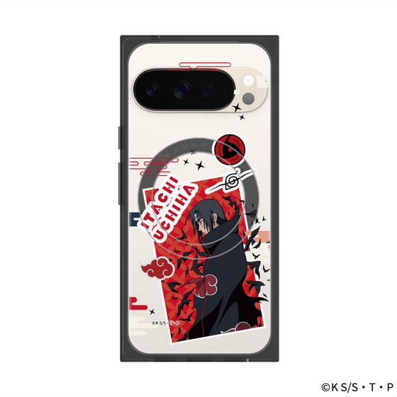 プレミアムスクエアケース with Pixelsnap［ NARUTO-ナルト- 疾風伝 - ステッカー - うちはイタチ ］