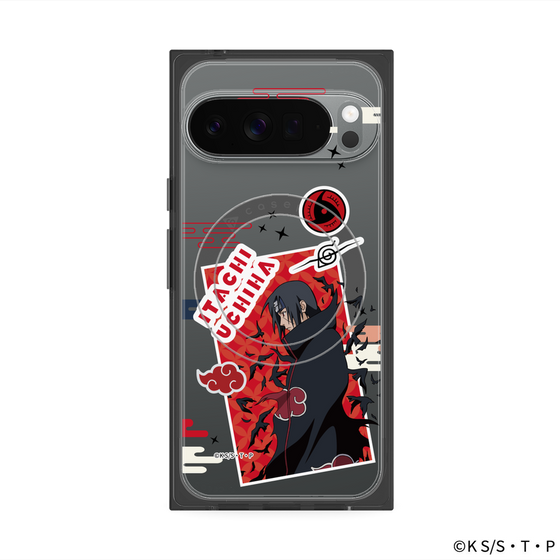 プレミアムスクエアケース with Pixelsnap［ NARUTO -ナルト- 疾風伝 - ステッカー - うちはイタチ ］