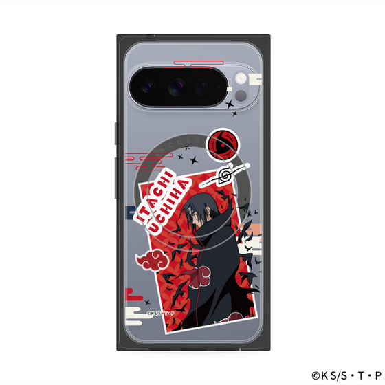 プレミアムスクエアケース with Pixelsnap［ NARUTO -ナルト- 疾風伝 - ステッカー - うちはイタチ ］