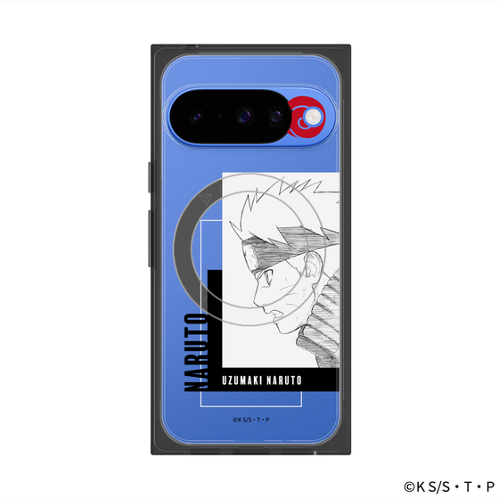 プレミアムスクエアケース with Pixelsnap［ NARUTO -ナルト- 疾風伝 - うずまきナルト - 線画 ］