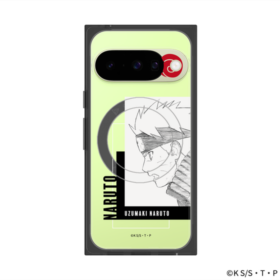 プレミアムスクエアケース with Pixelsnap［ NARUTO -ナルト- 疾風伝 - うずまきナルト - 線画 ］