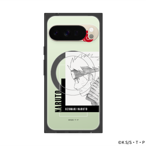 プレミアムスクエアケース with Pixelsnap［ NARUTO -ナルト- 疾風伝 - うずまきナルト - 線画 ］
