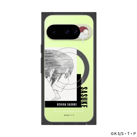 プレミアムスクエアケース with Pixelsnap［ NARUTO -ナルト- 疾風伝 - うちはサスケ - 線画 ］