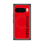 プレミアムスクエアケース with Pixelsnap［ SUPER PRIVATE - ロゴ - Red&Black ］