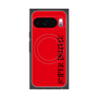 プレミアムスクエアケース with Pixelsnap［ SUPER PRIVATE - ロゴ - Red&Black ］