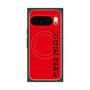 プレミアムスクエアケース with Pixelsnap［ SUPER PRIVATE - ロゴ - Red&Black ］