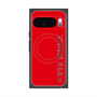 プレミアムスクエアケース with Pixelsnap［ SUPER PRIVATE - ロゴ - Red ］