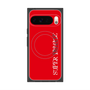 プレミアムスクエアケース with Pixelsnap［ SUPER PRIVATE - ロゴ - Red ］