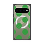 プレミアムスクエアケース with Pixelsnap［ シンプルドット - Green ］