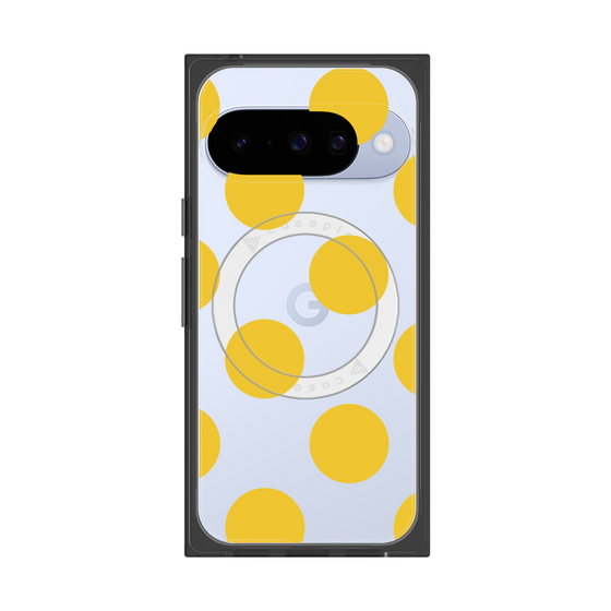 プレミアムスクエアケース with Pixelsnap［ シンプルドット - Yellow ］