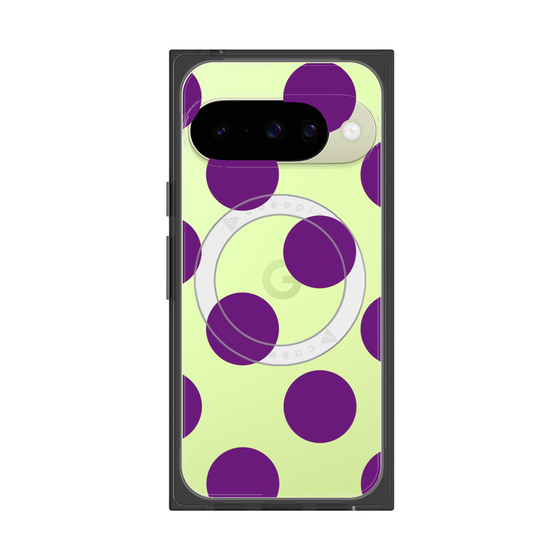 プレミアムスクエアケース with Pixelsnap［ シンプルドット - Purple ］