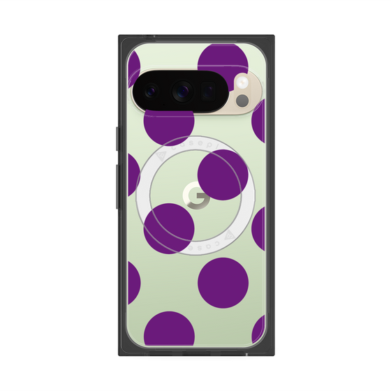 プレミアムスクエアケース with Pixelsnap［ シンプルドット - Purple ］