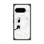 プレミアムスクエアケース with Pixelsnap［ 夢中に覗く三毛ねこ ］